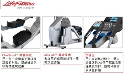 【美國力健LifeFitnes 家用橢圓機X1 專業健身器材 100%原裝進口】價格,廠家,圖片,其他健身休閑器材,廣州市勁道康體設施-