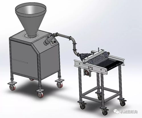 工業食品加工設備擠壓機3d圖紙 solidworks設計 附step igs